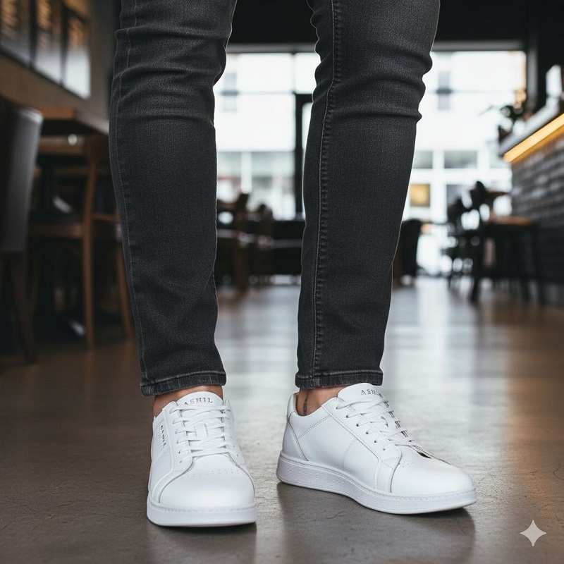 کفش تخت مردانه سفید مدل Yara